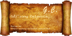 Gózony Celeszta névjegykártya